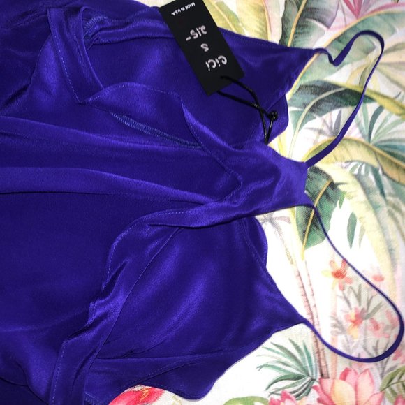 Allen Schwartz Cici Cami Violet Silk Sm NWT - Picture 8 of 10